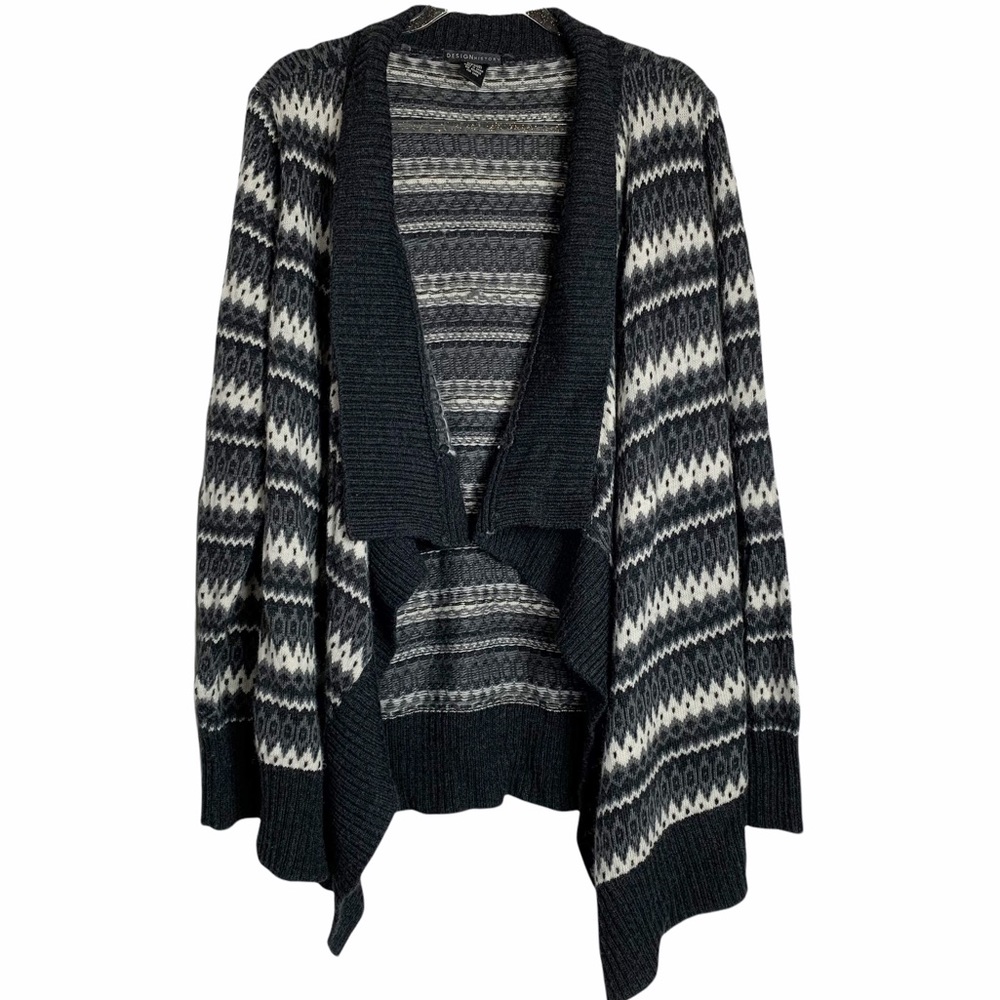 Design History Wool Blend Cascade Open Front Card… - image 1